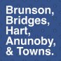 Brunson, Bridges, Hart, Anunoby, & Towns Knicks T-Shirt T-Shirt