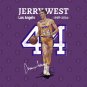 Los Angels Jerry West 44 Cartoon Basketball T-Shirt
