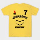Jugoplastika Yugoslavia Croatia Retro Toni Kukoc Basketball Design T-Shirt
