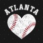 Atlanta Baseball Heart Cool Gifts For Baseball Lovers Baseball Fan Baseball Lover T-Shirt