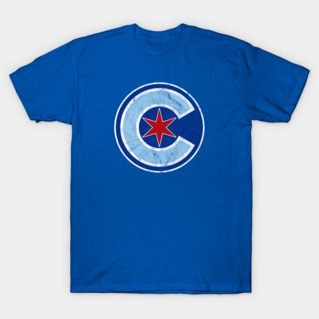 Chicago Wrigleyville Star Logo Vintage Emblem Distressed Version T-Shirt