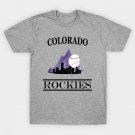 Colorado Rockies Denver Skyline Logo Design T-Shirt