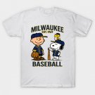 Milwaukee Brewers - Snoopy Baseball B0016 T-Shirt Milwaukee Brewers - Snoopy Baseball B0016 T-Shirt