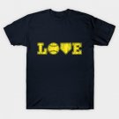 Vintage LOVE Softball Yellow Home Plate T-Shirt Vintage LOVE Softball Yellow Home Plate T-Shirt