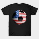 USA Flag Soccer Ball T-Shirt USA Flag Soccer Ball T-Shirt