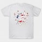 USWNT Heart USA Flag Soccer Ball T-Shirt