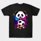 Soccer Panda - Soccer Futball Football - Graphiti Art Graphic Paint T-Shirt