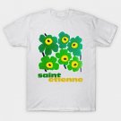 Mid Century Style Saint Etienne Floral Fan Art Design T-Shirt