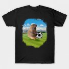 Capybara Playing Soccer Football T-Shirt