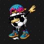 Dabbing Soccer Ball Ice Cream Melt Sunglasses T-Shirt