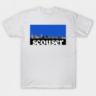 Scouser / Liverpool Blue Skyline Design T-Shirt