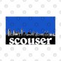 Scouser / Liverpool Blue Skyline Design T-Shirt