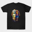 Cristiano Ronaldo and Messi Wpap Art T-Shirt