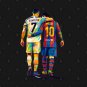 Cristiano Ronaldo and Messi Wpap Art T-Shirt