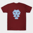 Claret and Blue Lion Face T-Shirt