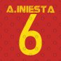 La Furia Roja - Andres Iniesta #6 - Front and Back T-Shirt