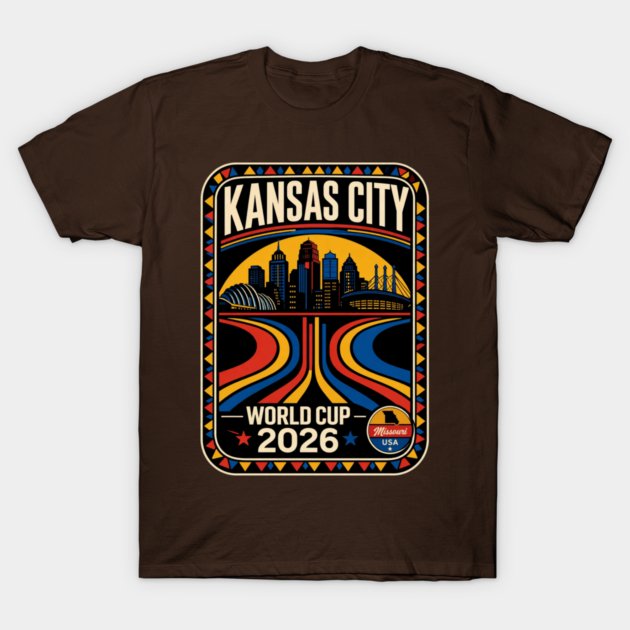 Kansas City World Cup 2026 Soccer Vintage Skyline T-Shirt