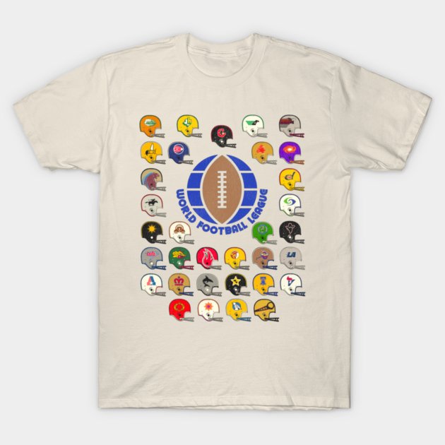World Football League Defunct Team Helmets T-Shirt