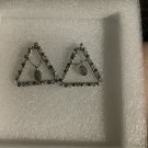 Fancy Triangle Stud Earrings
