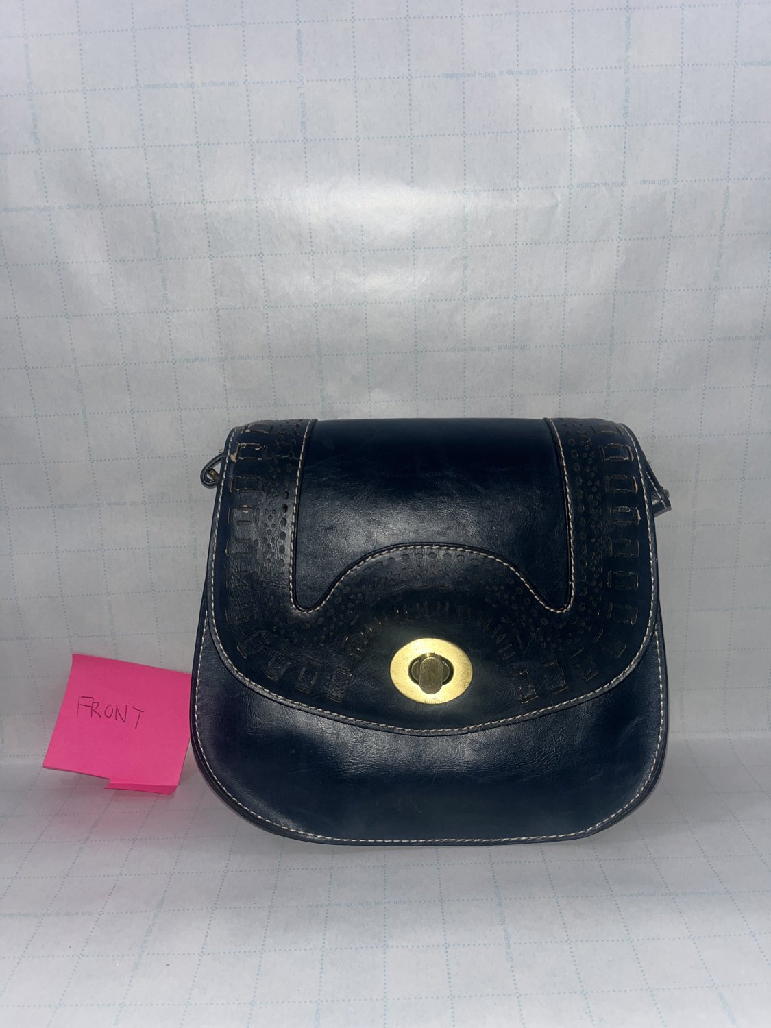 Canyon Path Perforated Leather Saddle Bag