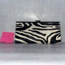 Leather Zebra Print Clutch