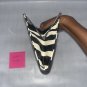 Leather Zebra Print Clutch