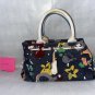 Dooney and Bourke Canvas Splatter Graffiti Satchel Handbag