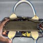 Dooney and Bourke Canvas Splatter Graffiti Satchel Handbag