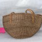 Striped Woven Shoulder Tote