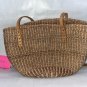 Striped Woven Shoulder Tote
