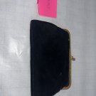 Vintage Black Fabric Clutch Bag