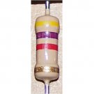 5pk 4.7k Ohm, 1W, 5% Carbon Film Resistor by RCD (3000-10-472)