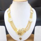 South Indian Women Saree Sari Jewelry Gold Plated Chain Pendant Necklace K1