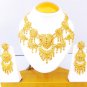 Indian Bollywood Gold Plated Women Bridal Choker Necklace Earrings Jewelry set
