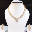 Indian Bollywood Gold Plated Ethnic AD CZ Jewelry Earrings Necklace Bridal Set Indian Bollywood Gold Plated Ethnic AD CZ Jewelry Earrings Necklace Bridal Set