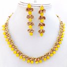 Ethnic Indian Dulhan CZ Choker Jewelry Gold Plated Women Necklace Earrings Set Ethnic Indian Dulhan CZ Choker Jewelry Gold Plated Women Necklace Earrings Set