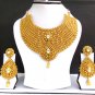 Bollywood Style Bridal Choker Earrings Ethnic Indian Kundan Necklace Jewelry Set