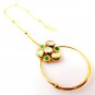 Party wear Golden Nath Kundan Chain Ethnic Women Bridal Hoop Nose Ring Jewellery