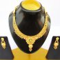 Ethnic 22k Necklace Indian Women Bridal Fashion Jewelry Gold Plated Earrings Set