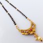 Gold Plated Ethnic Wedding CZ Kanthi Mangalsutra Indian Women Fashion Jewelry F3