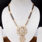 Ethnic Indian Necklace Bollywood Fashion Gold Plated Women Long CZ Mangalsutra Ethnic Indian Necklace Bollywood Fashion Gold Plated Women Long CZ Mangalsutra