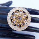 Indian Women Rings Adjustable Gold Plated Traditional Enamel Fashion Jewellery Indian Women Rings Adjustable Gold Plated Traditional Enamel Fashion Jewellery