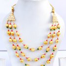 1PC Indian Jewelry Ethnic Gold Plated Beaded Kundan Necklace Long Chain Mala 20" 1PC Indian Jewelry Ethnic Gold Plated Beaded Kundan Necklace Long Chain Mala 20"