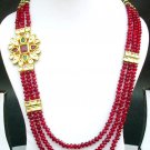 Indian Women Long Beaded Bridal Jewelry Ethnic Gold Plated Kundan Necklace Mala Indian Women Long Beaded Bridal Jewelry Ethnic Gold Plated Kundan Necklace Mala