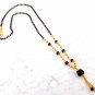 Mangalsutra Gold Plated Indian Jewelry Women Black Bead Necklace Bridal Chain kt