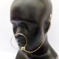 Gold Plated Nose Ring Indian Nath Non Pierced Jewelry Bridal Hoop With Chain nc6