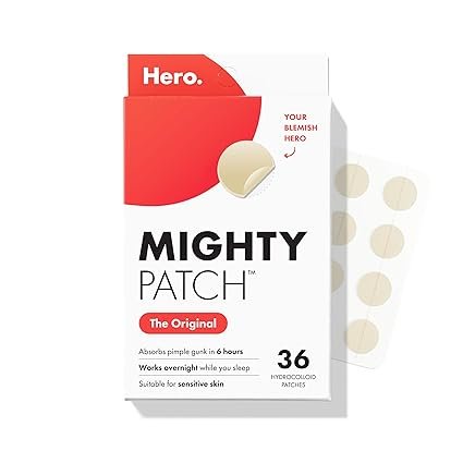 Mighty Patch Original Patch from Hero Cosmetics - #1 Hydrocolloid Acne Pimple Patches for Face