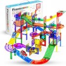 PicassoTiles 108pc Magnetic Marble Run Set with Building Tiles Race Track PicassoTiles 108pc Magnetic Marble Run Set with Building Tiles Race Track