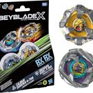 Beyblade X Calibur Samurai 6-70M BX & Obsidian Shell 3-85S BX Takara