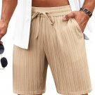 COOFANDY Men's Beach Shorts 9" Elastic Waist Drawstring Casual Shorts